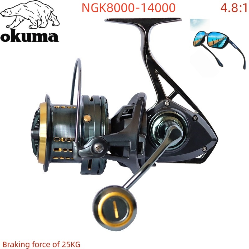 Abu Garcia Reel Max - Carretilha de Pesca OKUMA 8000-14000, Estrutura