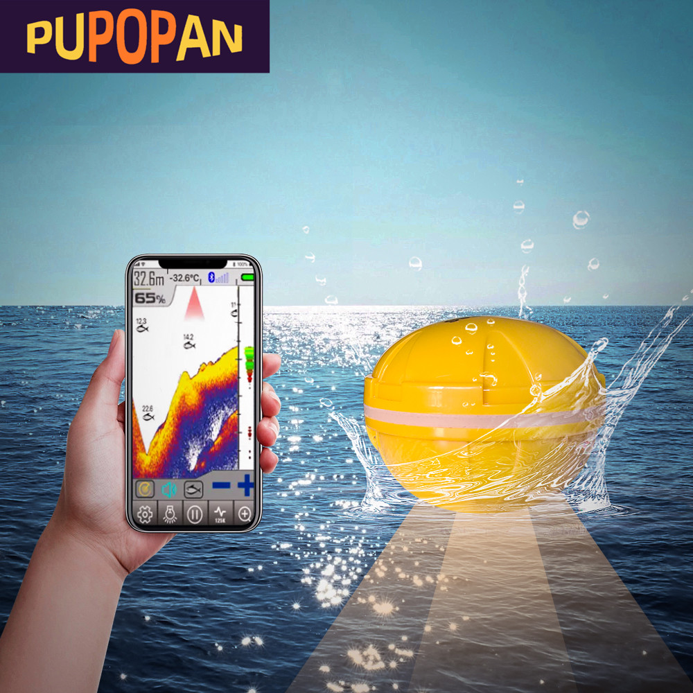 Pupopan 100m novo telefone int - Fish Finder Gps avaliação e preço