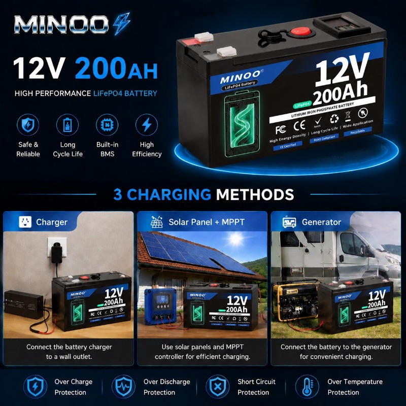 Bateria LiFePO4 12V 200Ah de C - Fish Finder Charger avaliação e preço